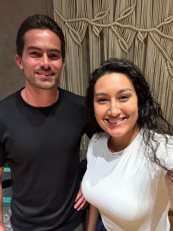Nohelia con Sebastián Gómez